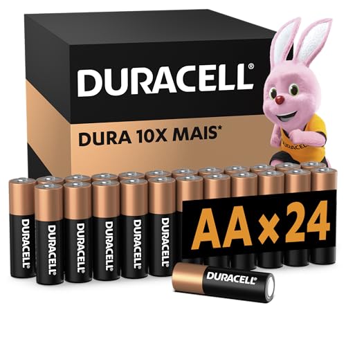 Duracell Pilhas Alcalinas AA Pequena Pack 24 Unidades – Dura até 10x Mais – Ideal para Controle de Videogame e Brinquedos