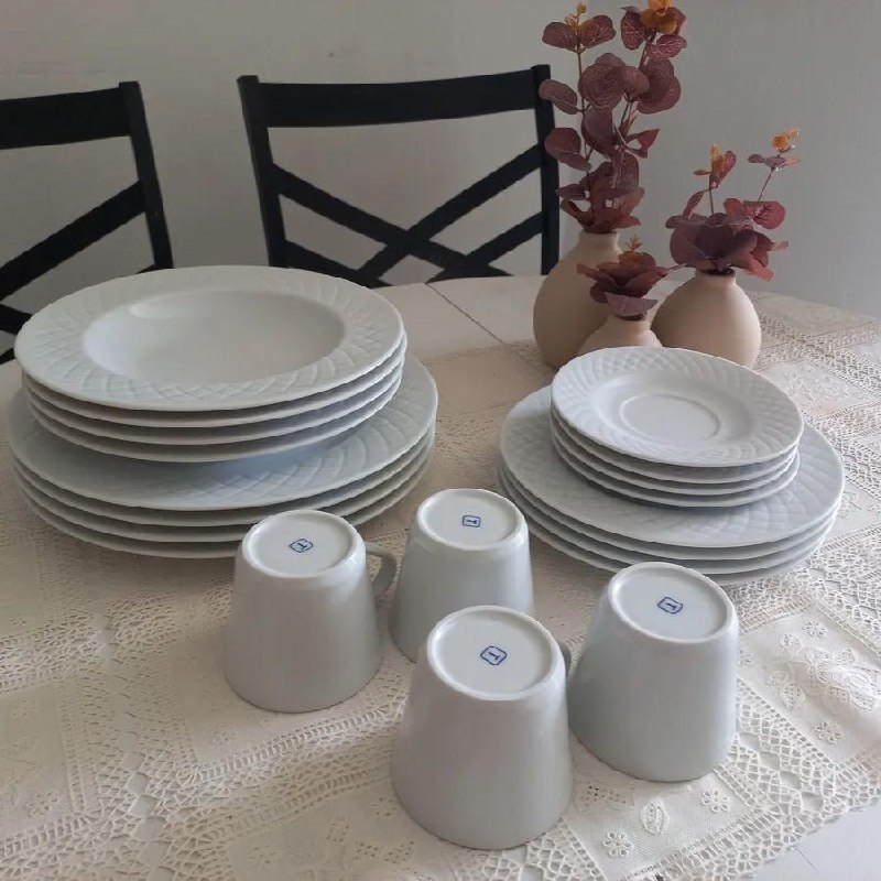 Aparelho de Jantar Ingrid em Porcelana 20 Peças Tramontina