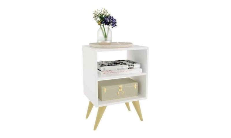 Mesa de Cabeceira Retro para Quarto Casal ou Solteiro Nicho Decoração América