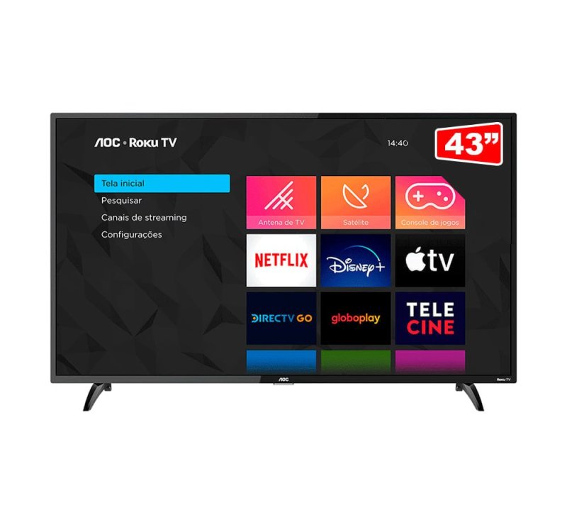 Smart Tv 43" AOC Led Roku Full Hd Wi-fi 60hz Hdmi Usb