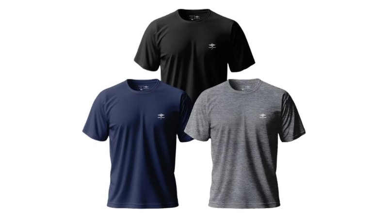 Kit 3 Camisetas Plus Size Dry Fit