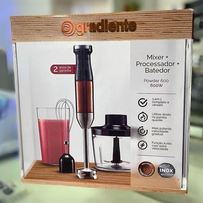 Mixer 3 em 1 Gradiente 600W Bronze Preto Inox