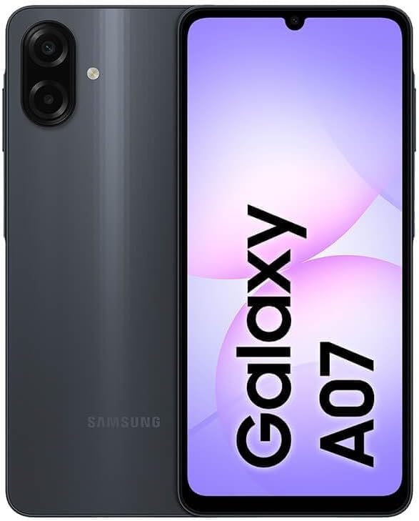 Celular Samsung Galaxy A07 128GB, 4GB, Câm. 50MP, Tela 6.7" - Preto