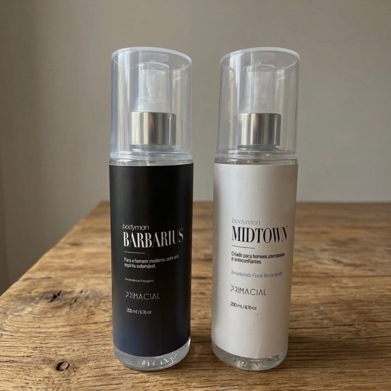 Kit com 2 Body Splash Barbarius e Midtown 200ml