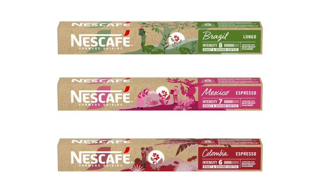 Café em Cápsula Compatível com Nespresso Nescafé Farmers Origins