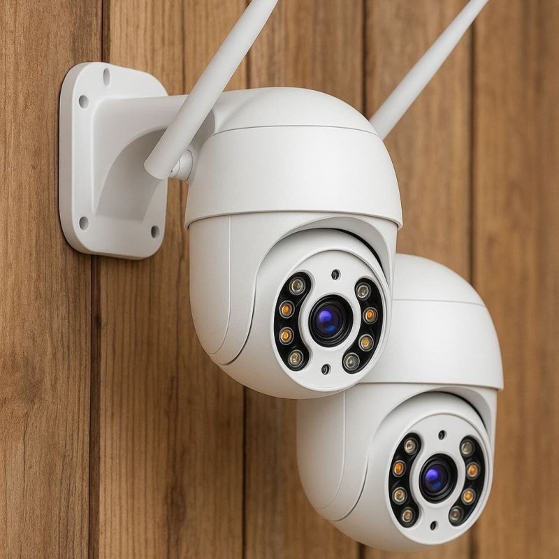 Kit 2 Câmera Segurança Ip Interna Externa Wifi iCSee Infravermelho Prova D’Água - HW