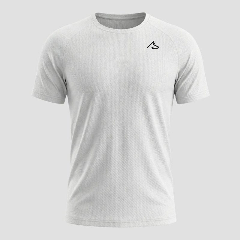 Camiseta Masculina Dry Esportiva Academia Wolf Branco Alpha CO