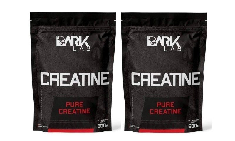 2x Creatina Pura Dark Lab 600g Monohidratada 100% de Pureza Sem Sabor