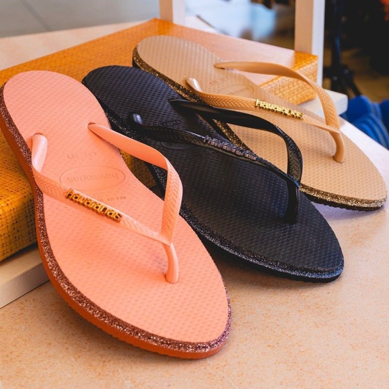 Sandalias Slim Havaianas Point Glitter
