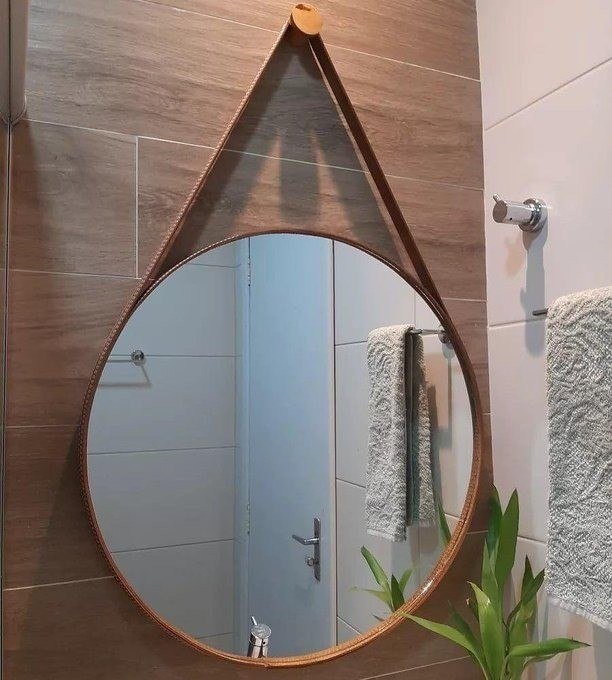 Espelho Decorativo Redondo 60cm Com Suporte