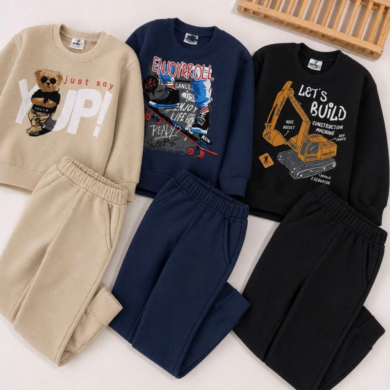 Kit 6 Peças Moletom Menino Infantil Inverno Atacado Barato