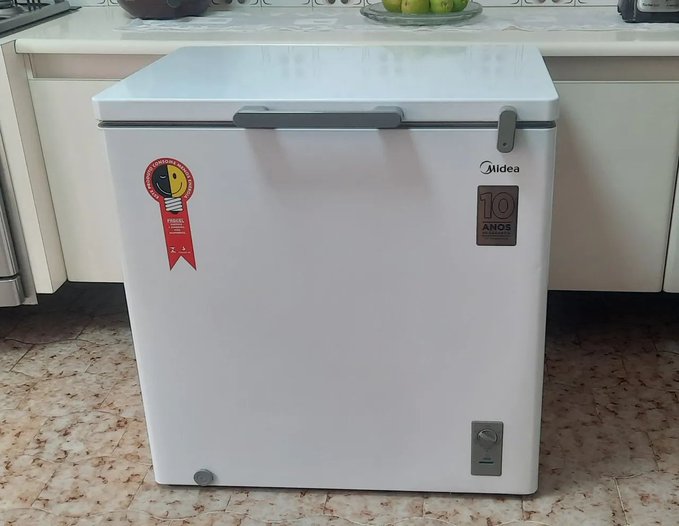 Freezer Horizontal 142L Inverter Bivolt Branco Midea