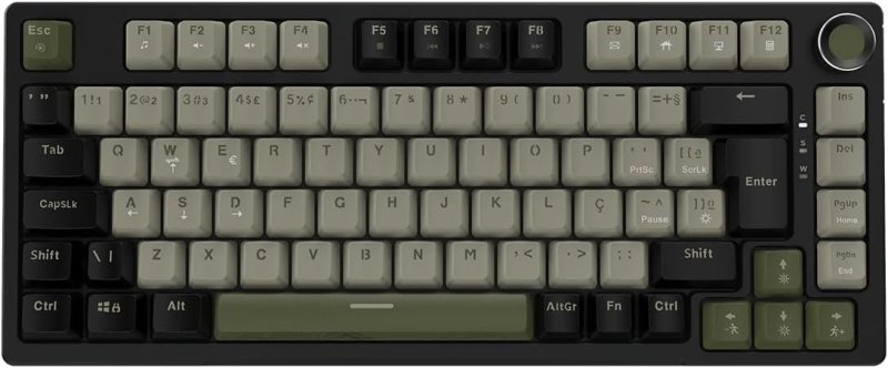 TECLADO MECANICO 75% PCYES ARKEUM - CAMMO EDITION - SWITCH RED