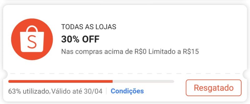 Cupons Shopee Esgotando