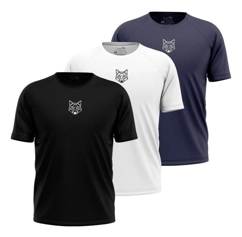 Kit 3 Camisetas Masculina Dry Alpha