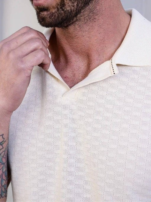 Camisa Polo Tricô Texturizada