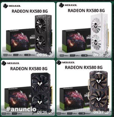 Placa de Vídeo MOUGOL AMD Radeon RX580 8G GDDR5