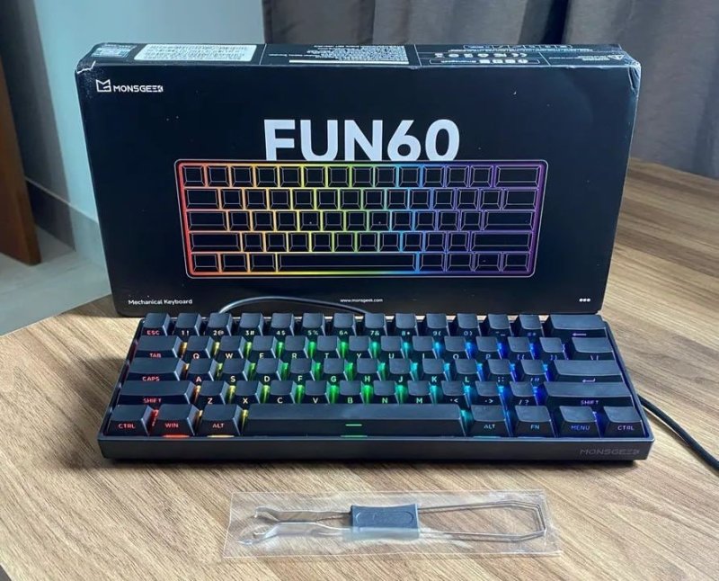 Teclado Magnético Akko Fun60 Pro He, RGB, 8000Hz, Gatilho Rápido 0.001
