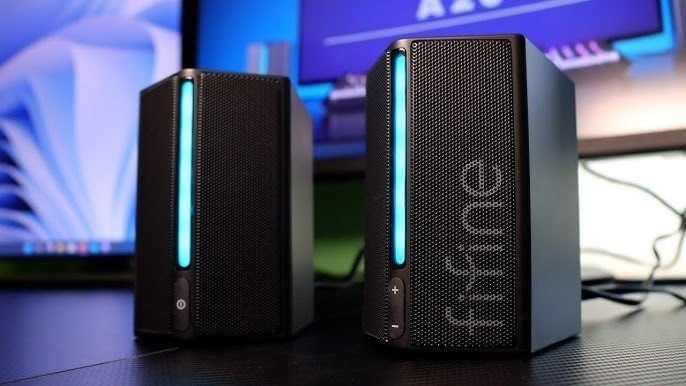 Caixa De Som Gamer Fifine A20, Estéreo, RGB, USB/3,5, Preto