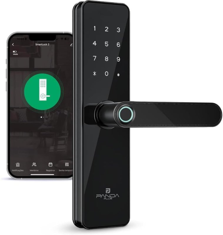 Fechadura Digital Biométrica Wi-Fi Panda Plus AMG-F01