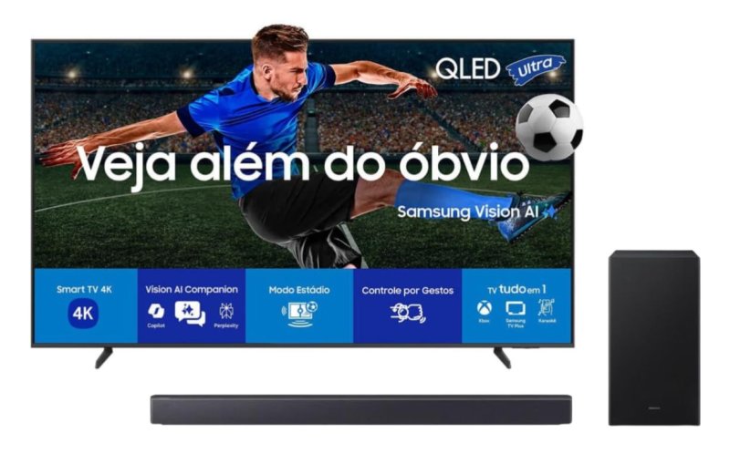 Samsung Vision AI TV 55" QLED ULTRA 4K QEF1 2025 + Soundbar Samsung HW-B450F
