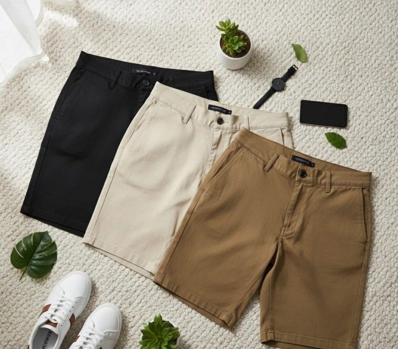 Kit com 3 Bermuda Sarja Jeans Social