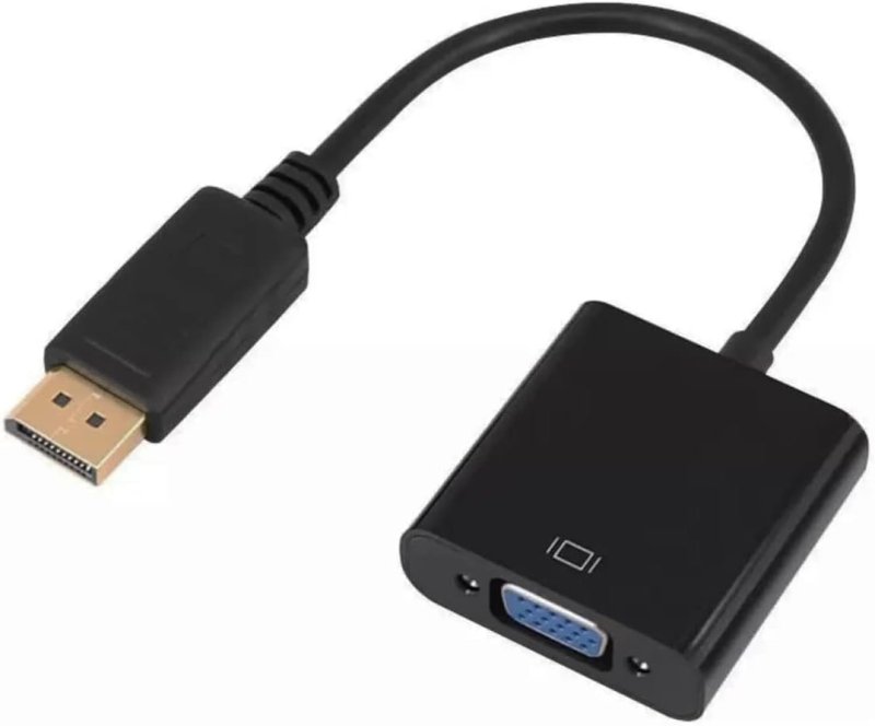 Cabo Adaptador Displayport Para VGA Conversor Vídeo Analógico 1920 x 1080 Pixels