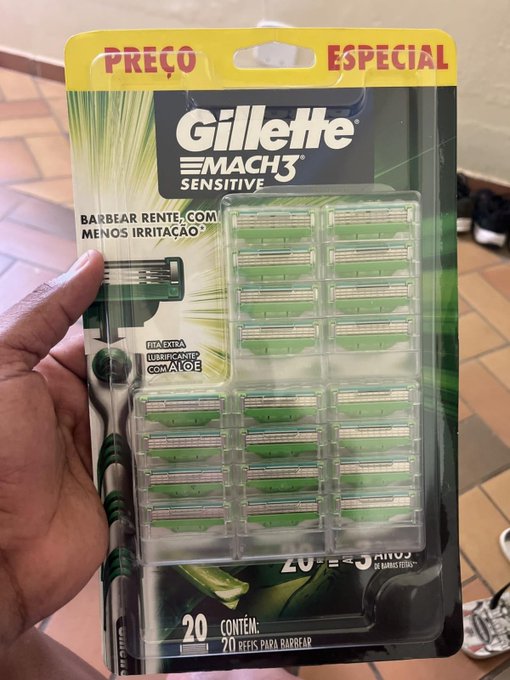 Gillette Mach3 Sensitive - Carga para Aparelho de Barbear, 20 unidades