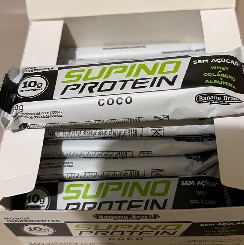 Barra De Proteína Supino Protein Coco - 12 Unidades