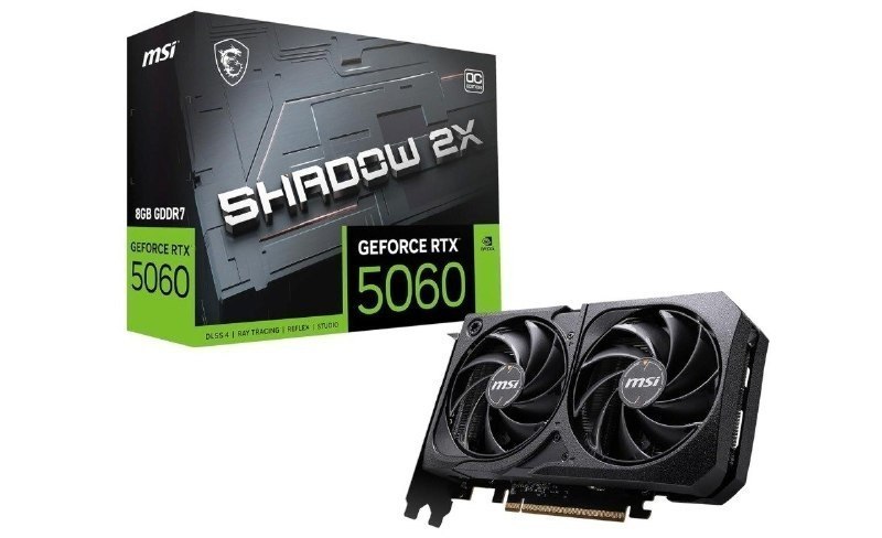 Placa de Video MSI RTX 5060 Shadow 2X OC, 8GB