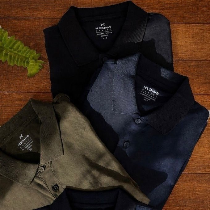 Kit com 2 Camisas Polo Básicas Hering