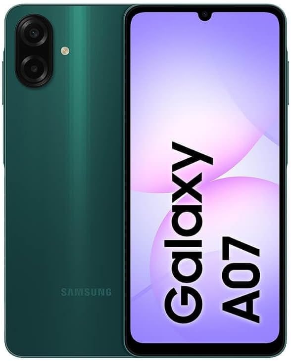 Samsung Galaxy A07 128GB 4GB RAM - Câmera 50MP - Tela 6.7" - Verde