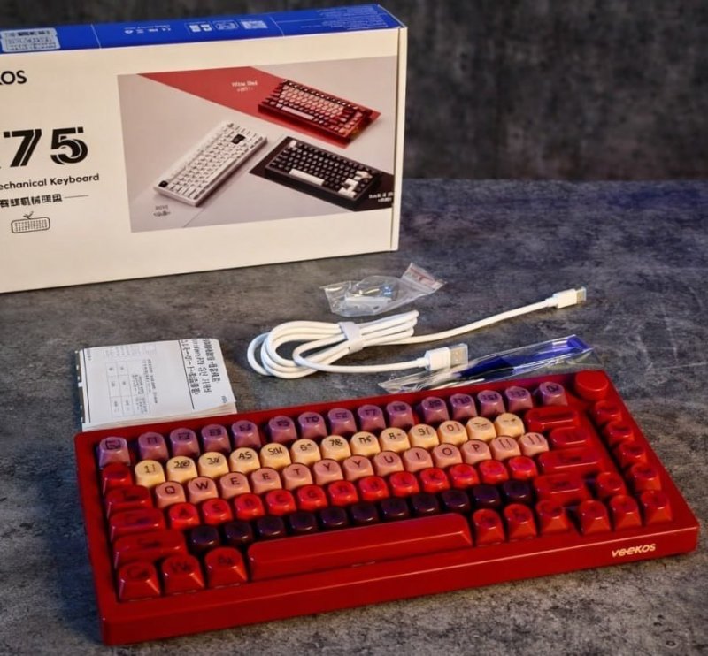 Teclado Mecânico Akko x Veekos K75 Layout 75% ANSI US Hot-swappable RGB