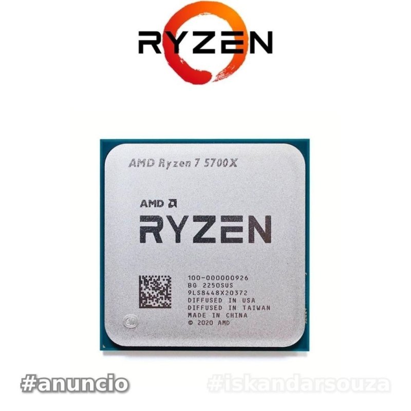 5700x Processador Ryzen 7 3.4ghz (4.6ghz Max) - Novo S/Caixa