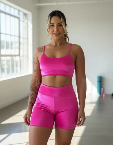 Conjunto Fitness Virginia, Top + Shorts - Várias Cores
