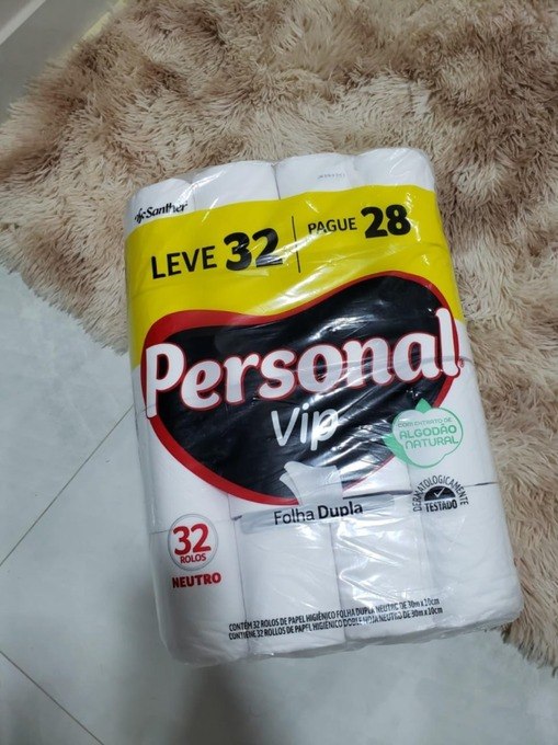 Personal Papel Higiênico VIP Folha Dupla Leve 32 Pague 28 rolos 30M + Frete Grátis