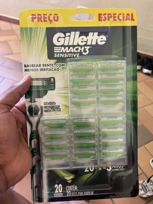 Gillette Mach3 Sensitive - Carga para Aparelho de Barbear, 20 unidades