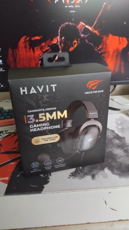 Havit Headphone Fone de Ouvido H2002d, Gamer, com Microfone, Falante 53mm, Plug 3, 5mm