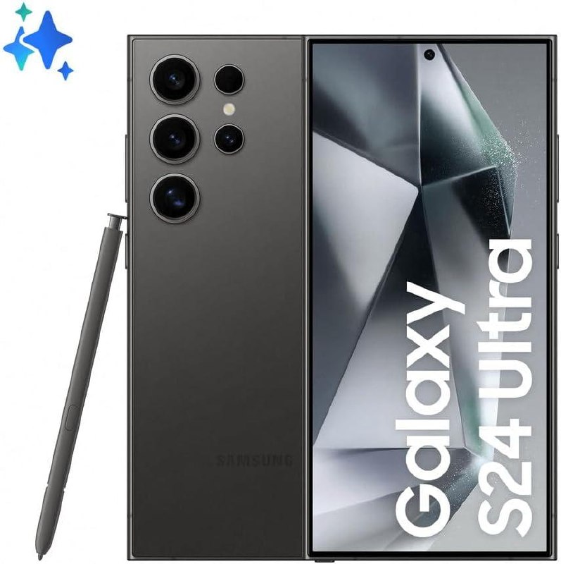 Smartphone Samsung Galaxy S24 Ultra, Galaxy AI, Selfie de 12MP, Tela de 6.8" 1-120Hz, 256GB, 12GB RAM - Titânio Preto