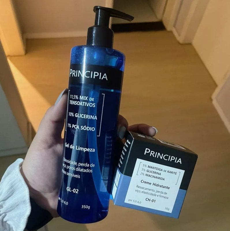 Principia Kit Limpeza e Hidratação GL-02 + Creme Hidratante CH-01