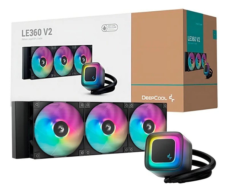 Water Cooler Deepcool Le360 V2 (Preto, Anti-leak, 360mm ARGB)