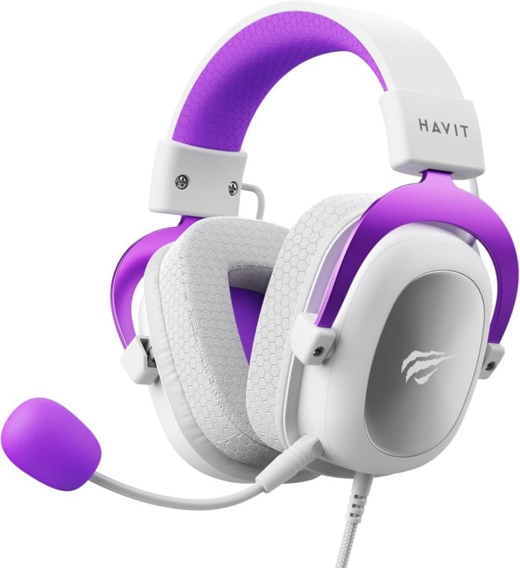 Havit Headphone Fone de Ouvido H2002d Purple, Gamer, com Microfone