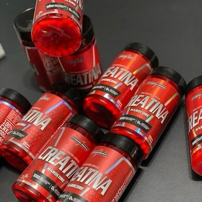 Creatina Hardcore 100% Pura 120 Capsulas Energia e Força - Integralmedica