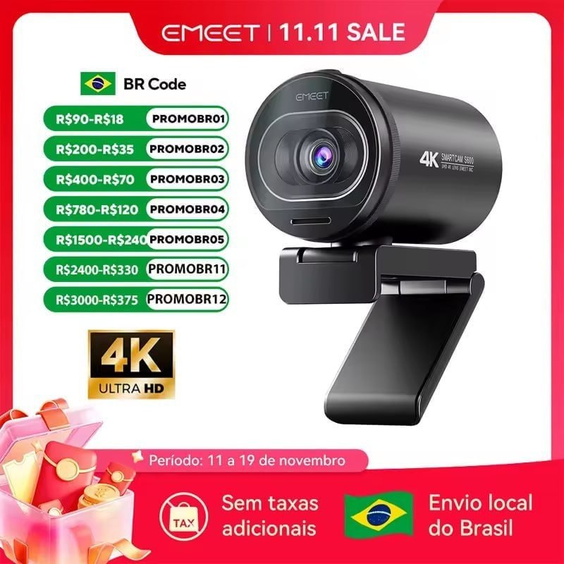 Webcam 4K 1080P 60FPS EMEET S600