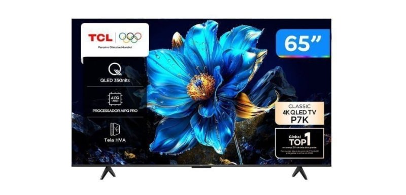 Smart TV 65" TCL 4K UHD QLED 65P7K Google TV