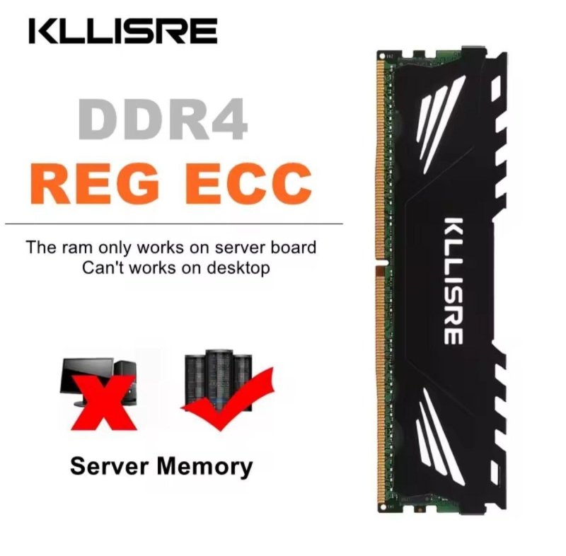 Memória ram Kllisre ddr4 1x16GB 2400mhz ECC (usada)