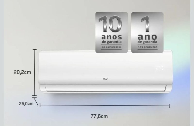 Ar Condicionado Split HQ Hi Wall Inverter 12.000 BTU/h Frio Monofásico Branco VIHT12KCO3S2S13-220V