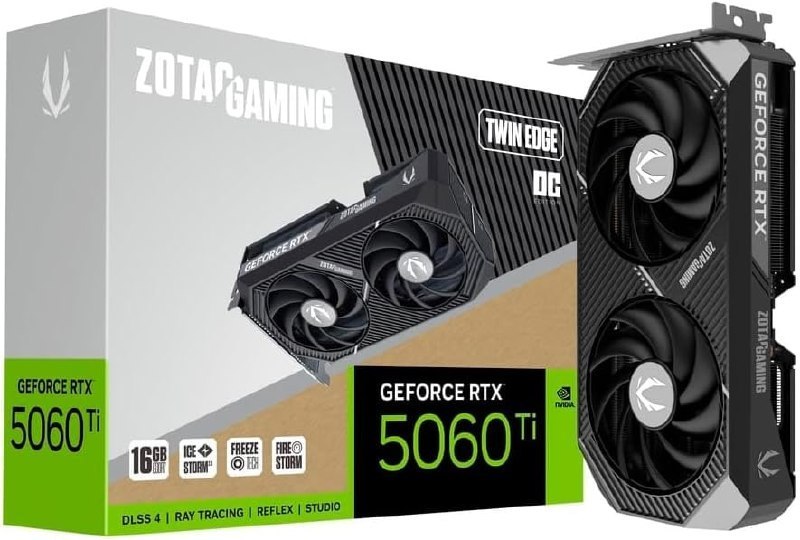 Placa de Vídeo Zotac GeForce RTX 5060 Ti 16GB Twin Edge OC