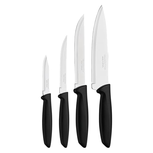 Tramontina JOGO FACAS INOX 4PC PLENUS PRE Preto