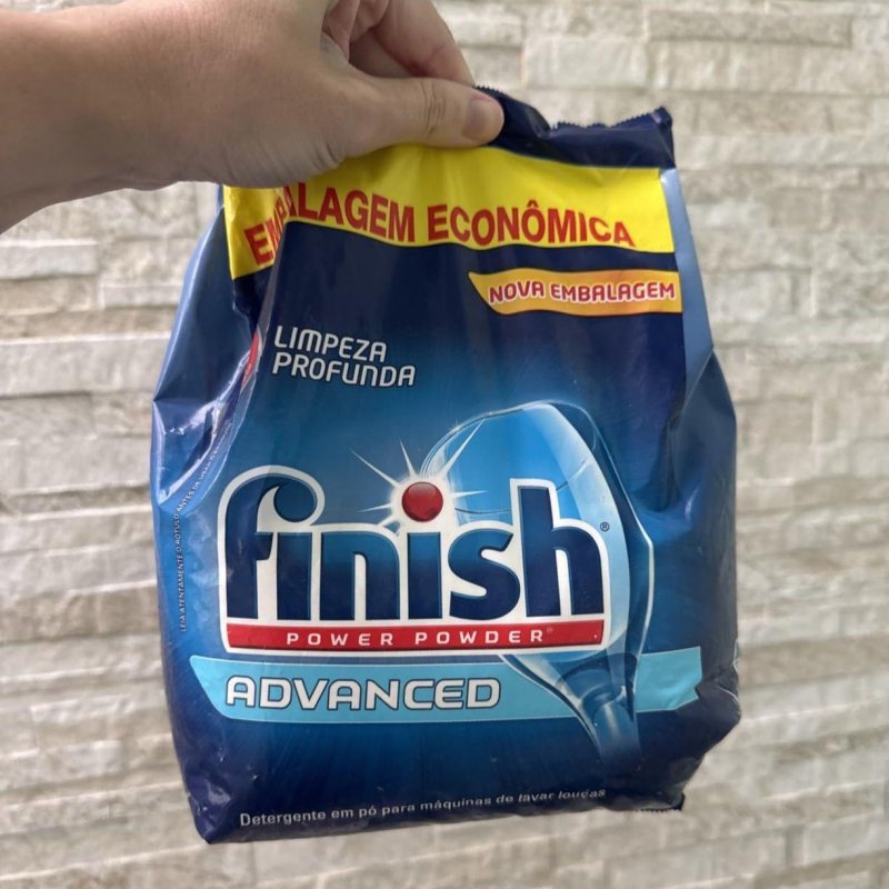 Finish Advanced Detergente para Lava Louças em Pó, Sabão Limpeza Profunda, 2,5kg